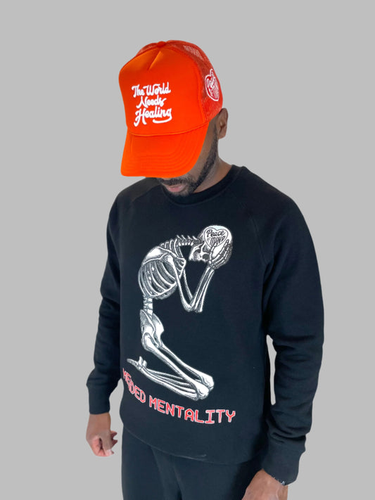 Mended Mentality Crewneck Black